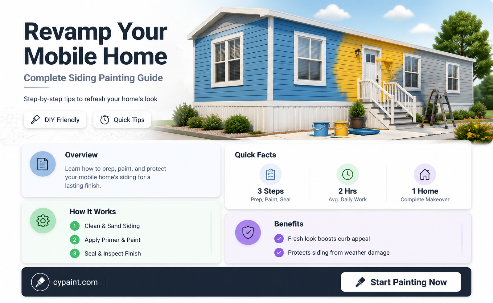 can siding on a mobile home be painted