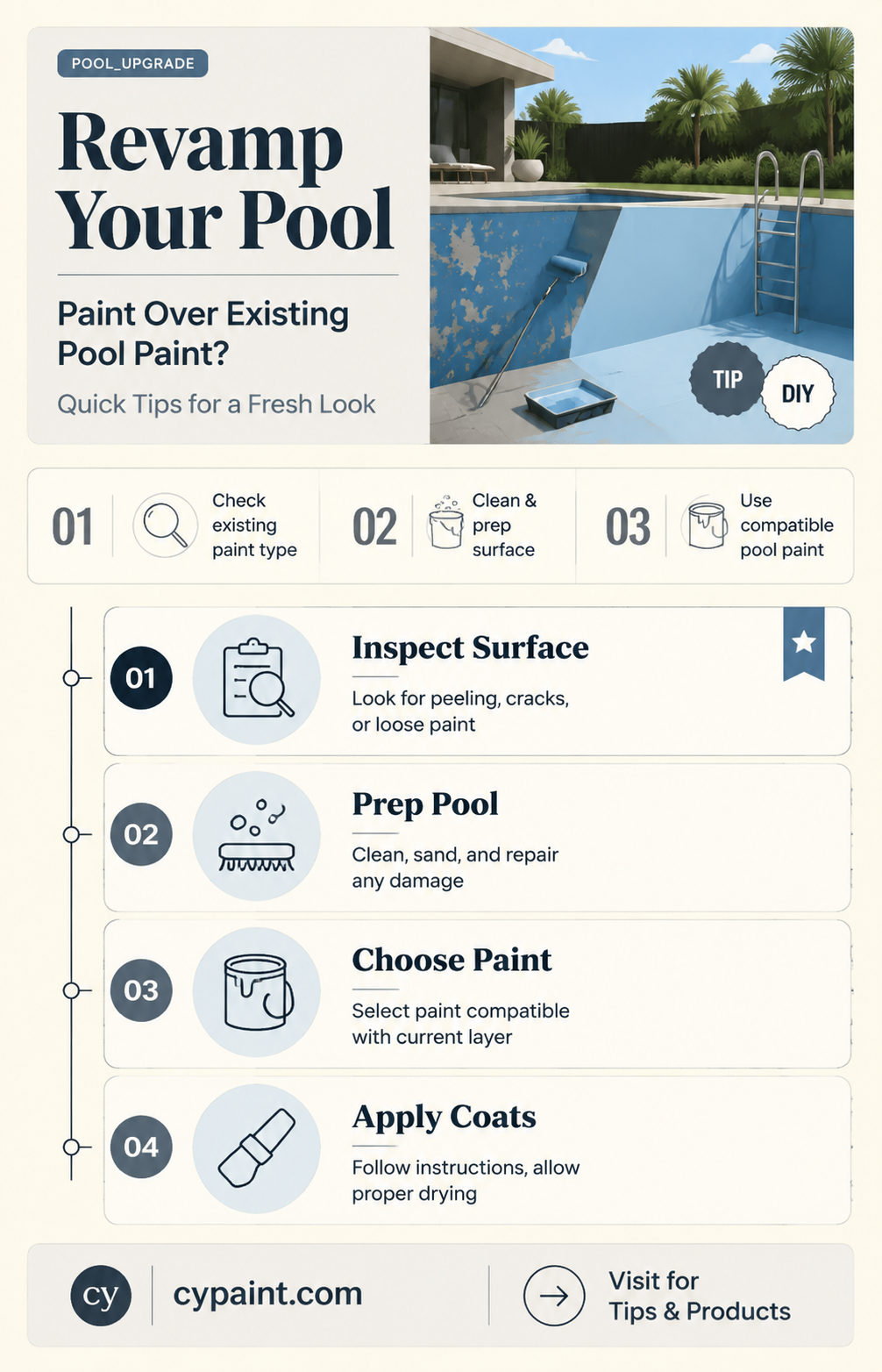 can pool paint be painted over pool paint