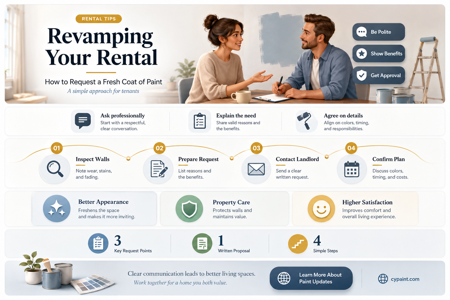 can you ask potential landlords for new paint