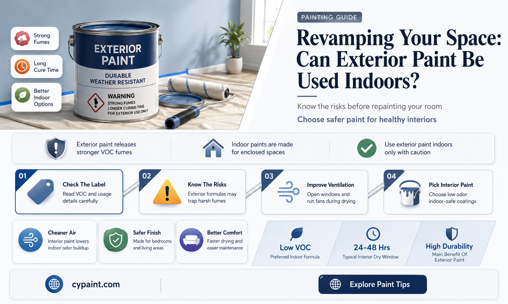 can you cover exterior paint with interior paint