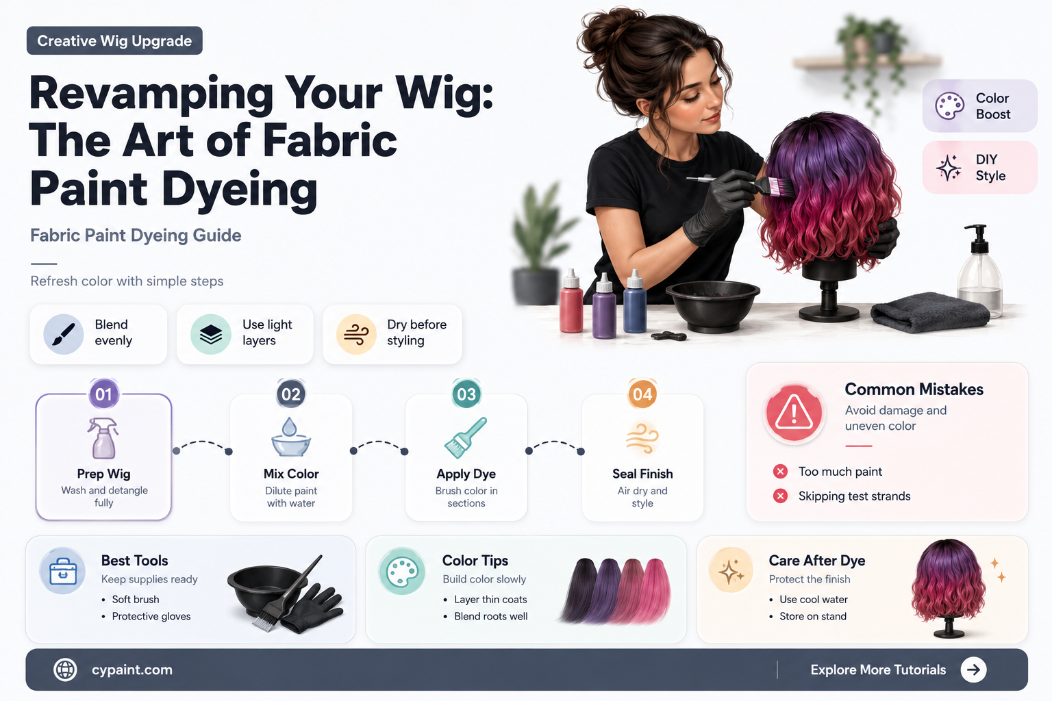 can you dye a wig with fabric paint