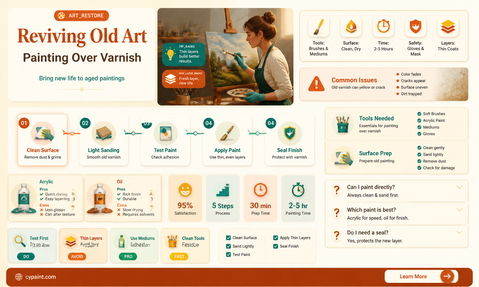 can i paint on top a painting after varnish