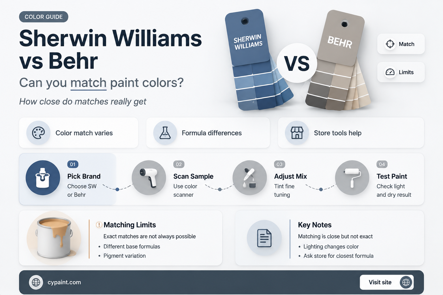 can you have sherwin williams paint matched for behr paint