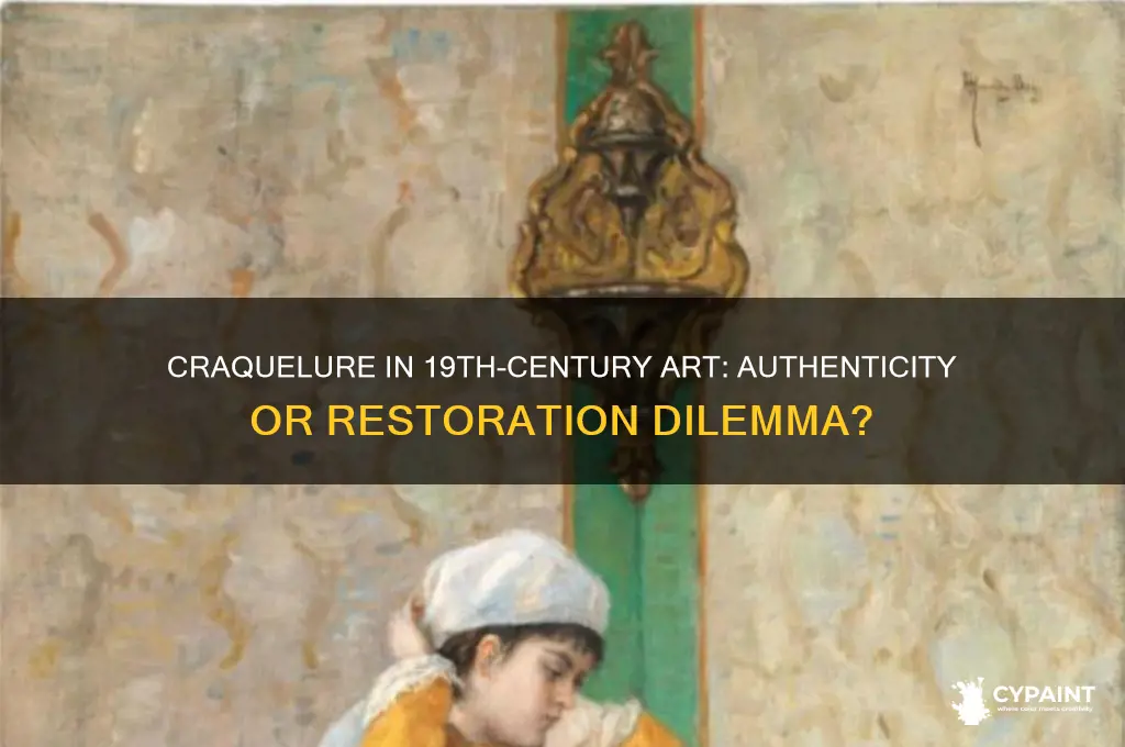 should a 19th century painting have heavy craquelere