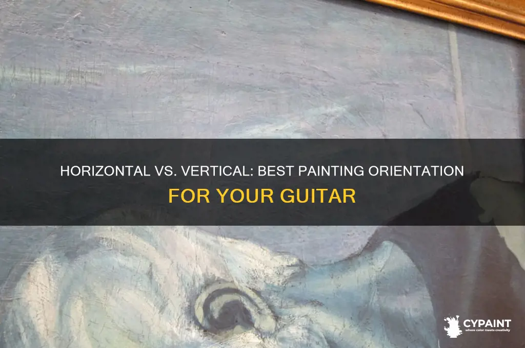 should a guitar be painted horizontally or vertically