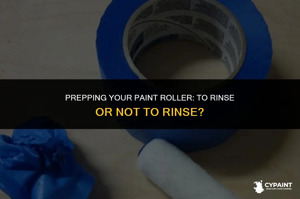 should a rinse or dampen my paint roller before painting