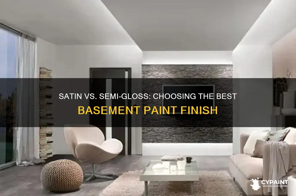 should basement paint be satin or semi gloss