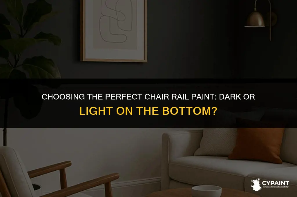 should chair rail paint be darker or lighter on bottom