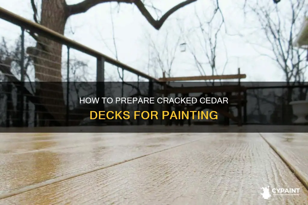 should cracks in cedar decks be filed before painting