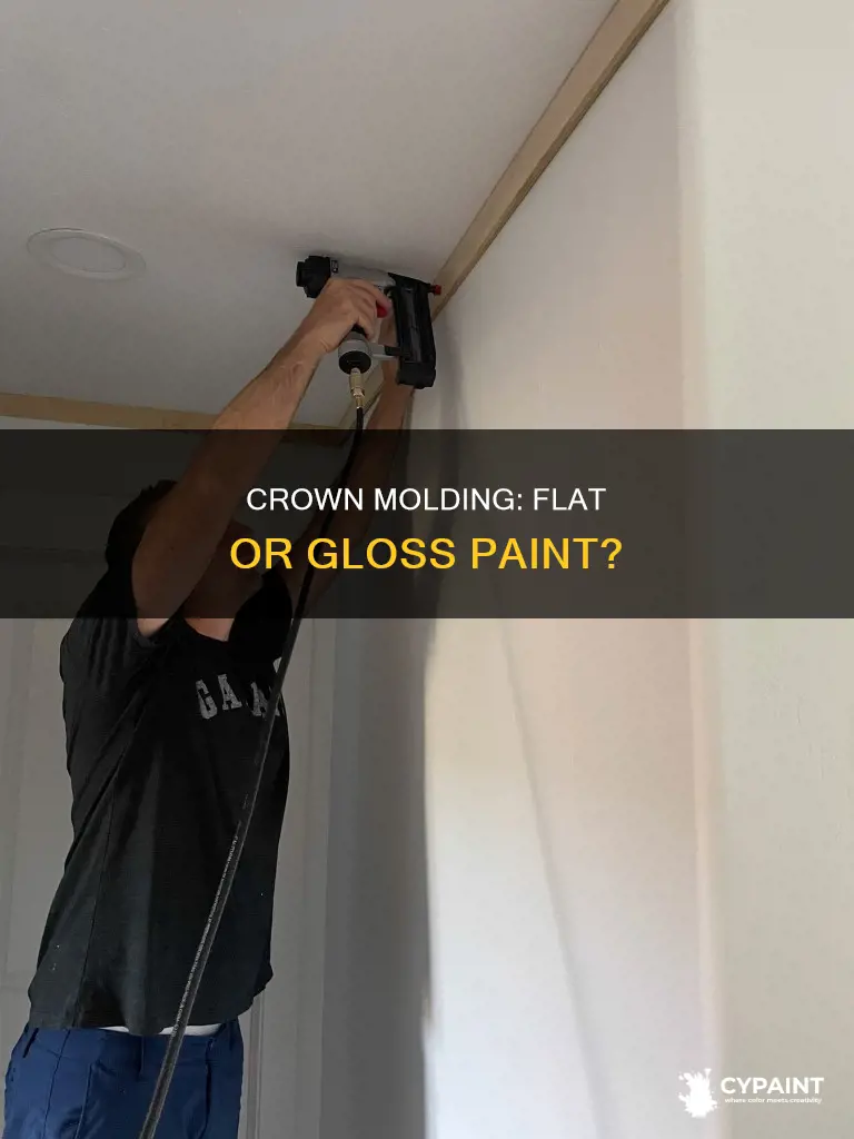 should crown molding be painted flat or semi gloss