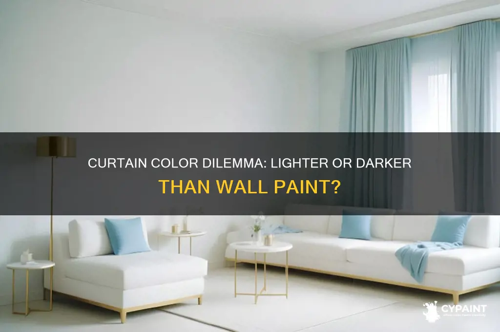 should curtains be lighter or darker than paint