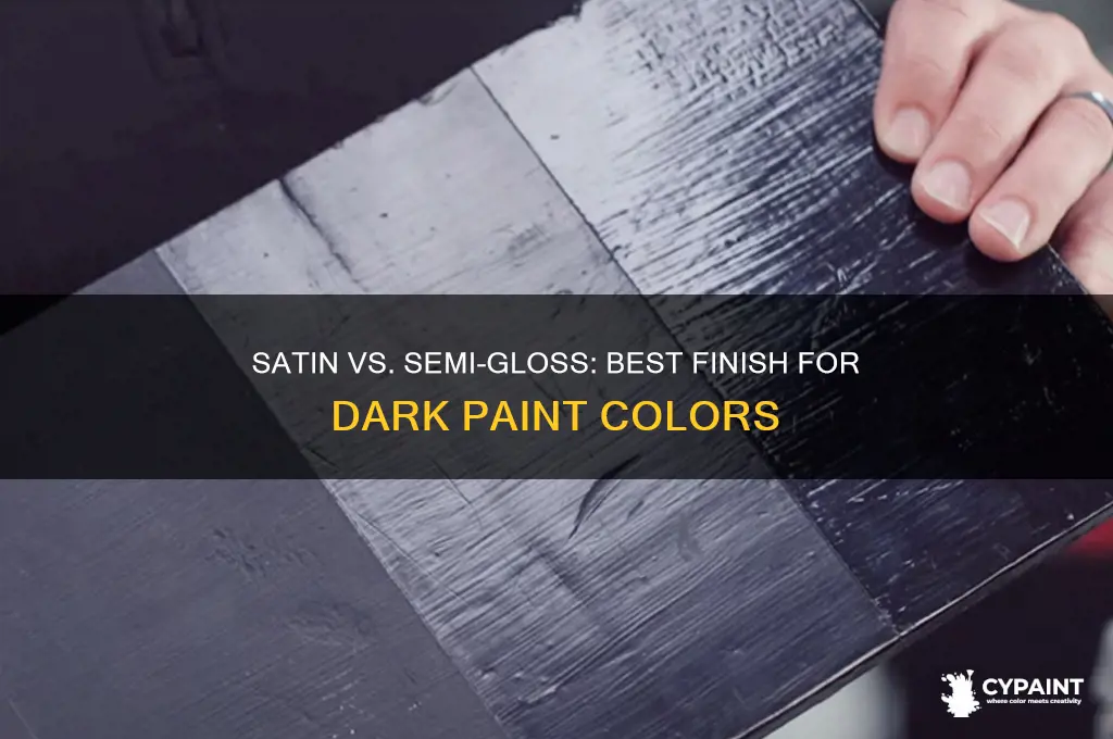 should dark paint be satin or semi gloss