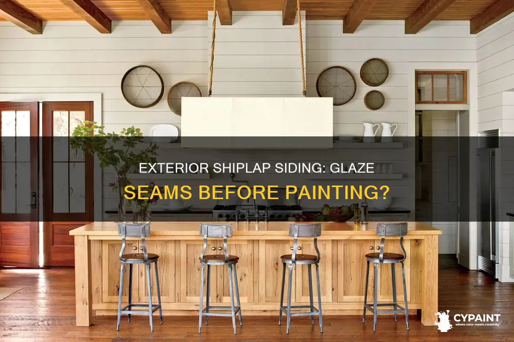 should exterior shiplap siding seams be glazed before painting