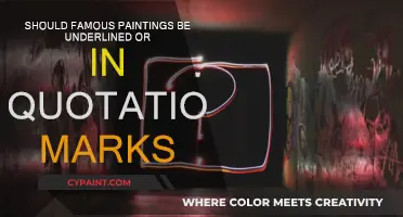 Famous Paintings: Underline or "Quote"?