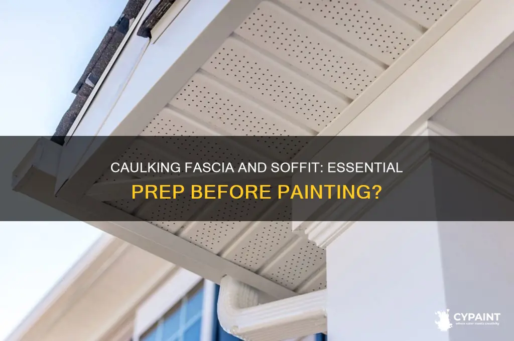 should fascia and soffitt be caulked before painted