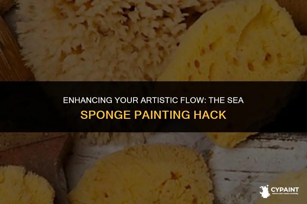 should i cut a sea sponge in half for painting