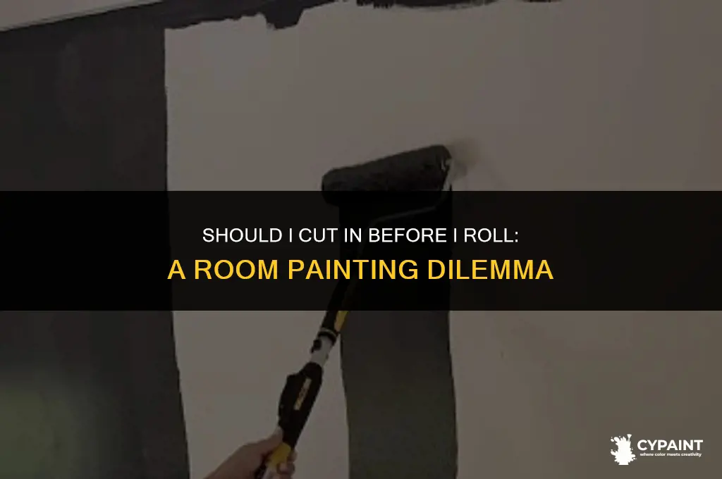 should i cut in before i roll paint a room