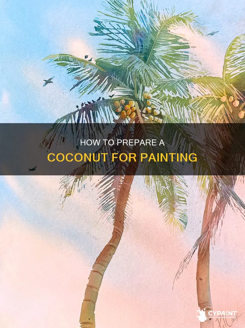 should i drain a coconut before i paint it
