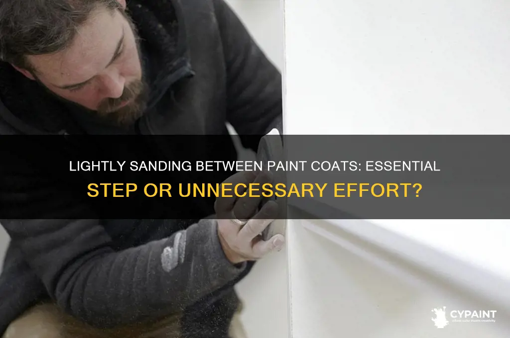 should i lightly sand between coats of paint