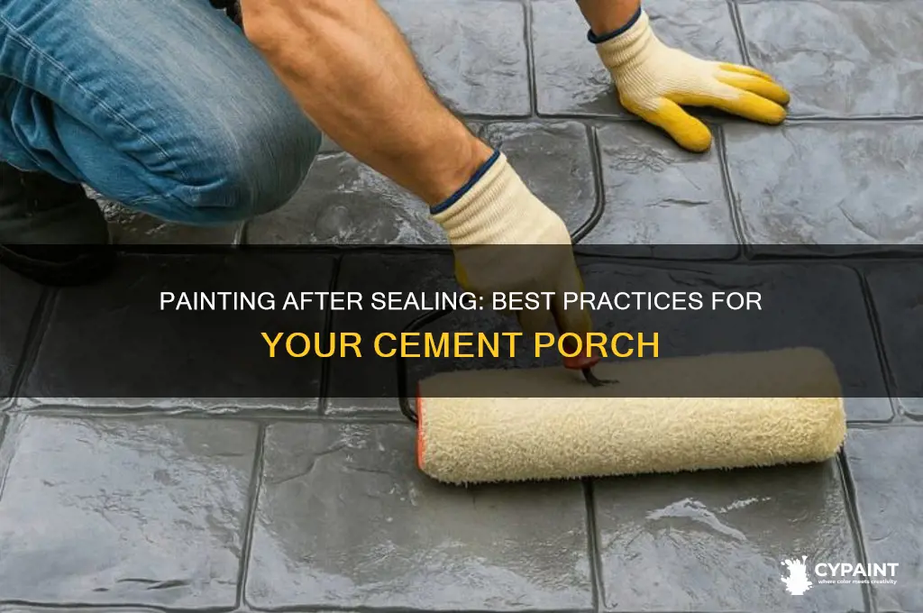should i paint after sealing the cement porch