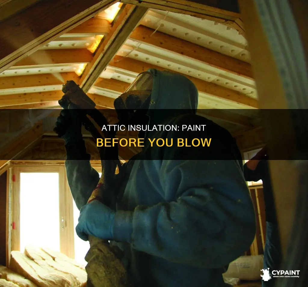 should i paint before i blow in attic insulation