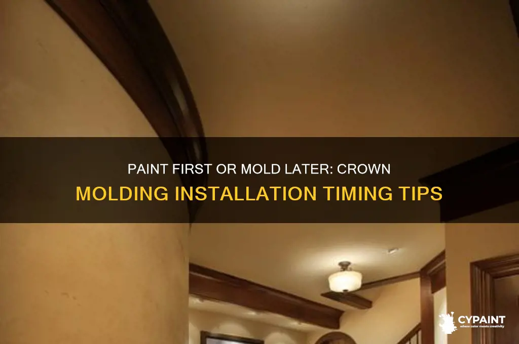 should i paint before putting up crown molding