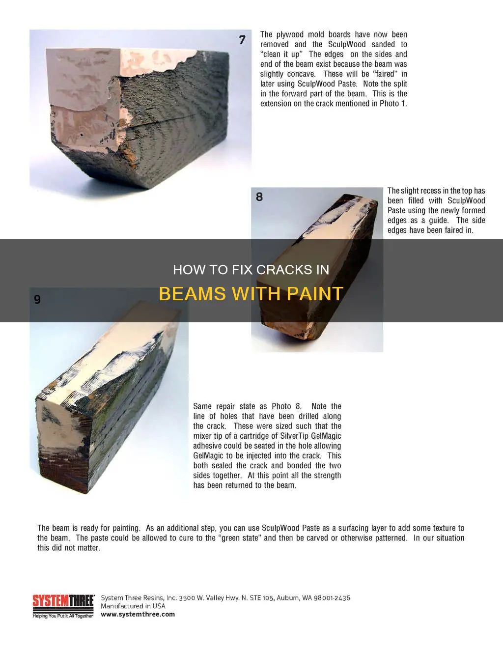 should i paint inside of a beams checking crack