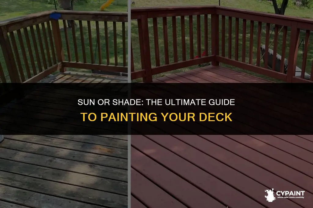 should i paint my deck in the sun or sgade