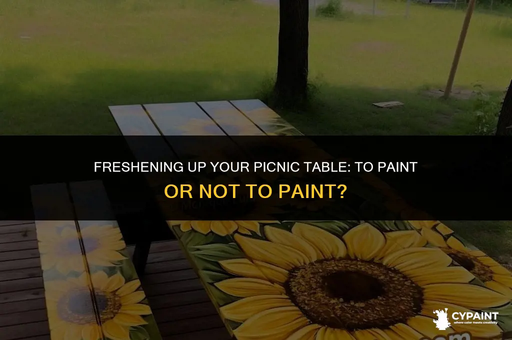 should i paint my pressure treated picnic table right away