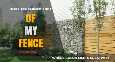 Fence Makeover Dilemma: Paint, Stain, or Both Sides?
