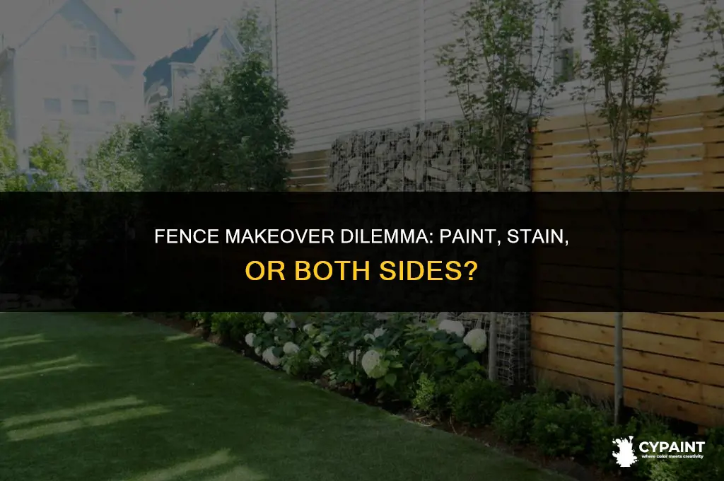 should i paint or stain both sides of my fence