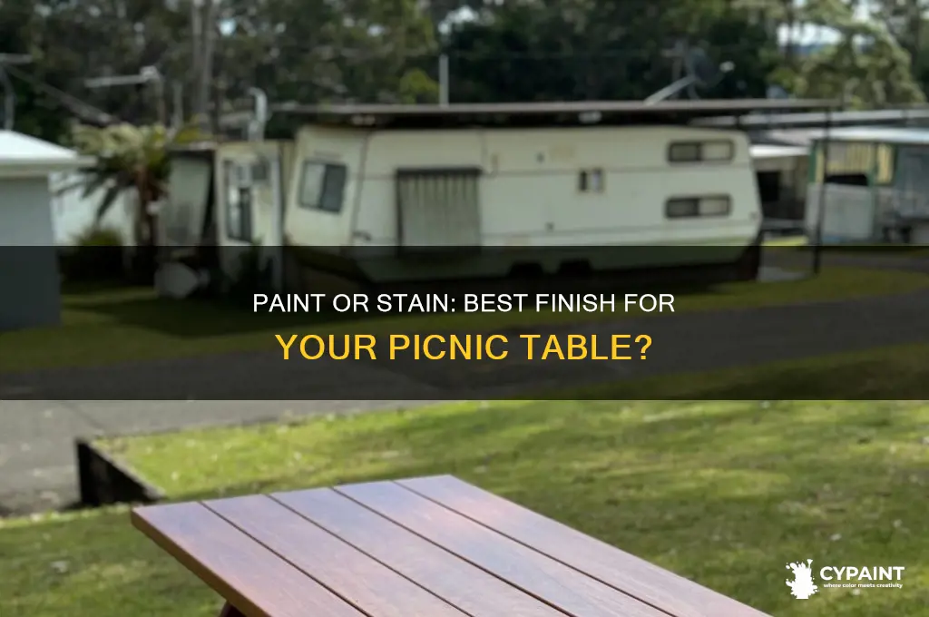 should i paint or stain my picnic table