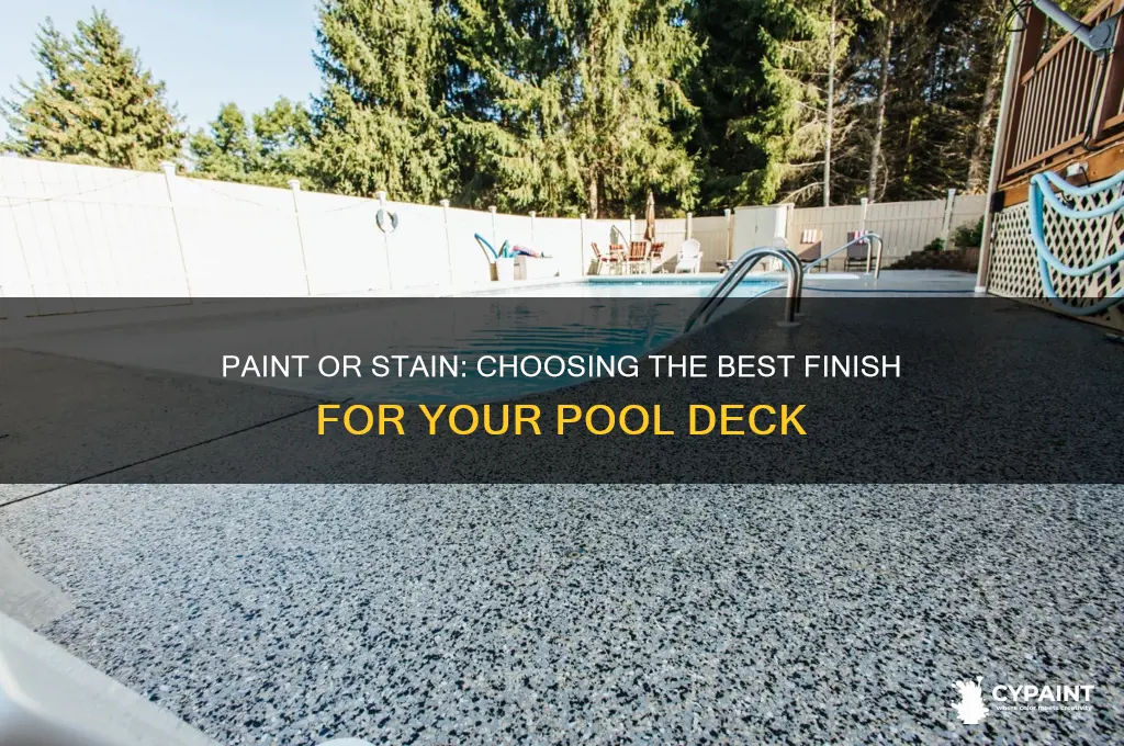 should i paint or stain my pool deck