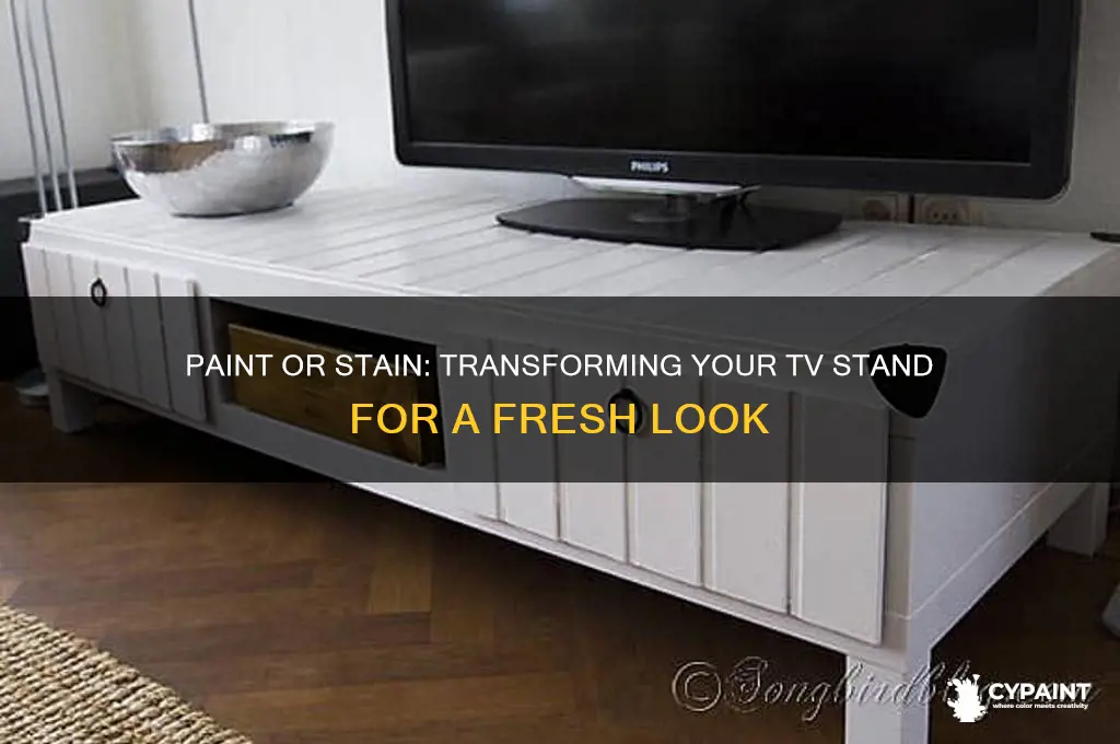 should i paint or stain my tv stand