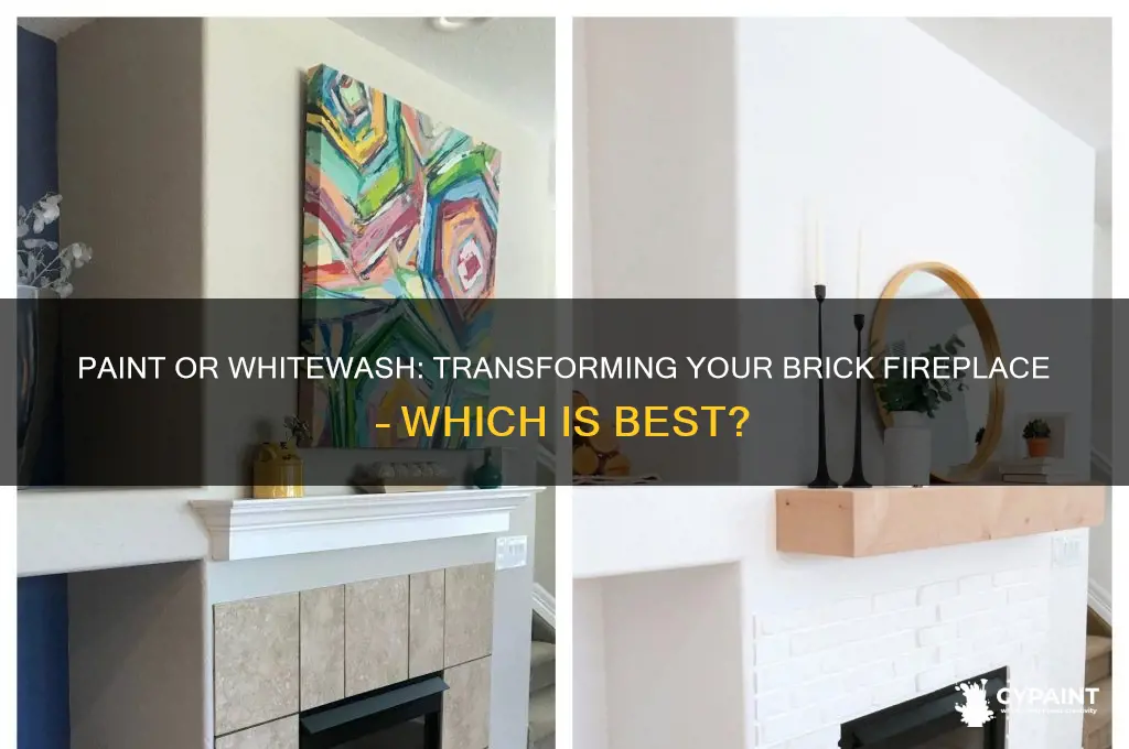 should i paint or whitewash my brick fireplace