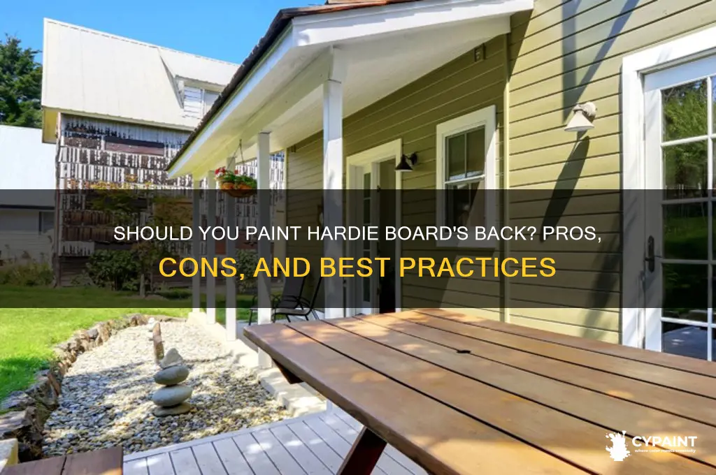 should i paint the back of hardie board