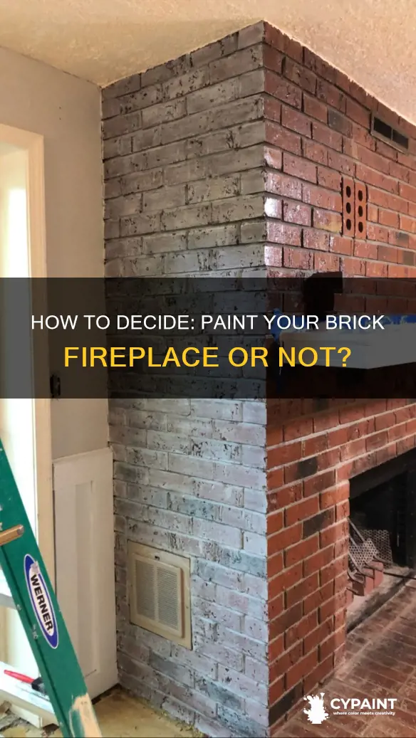 should i paint the red brick on my fireplace