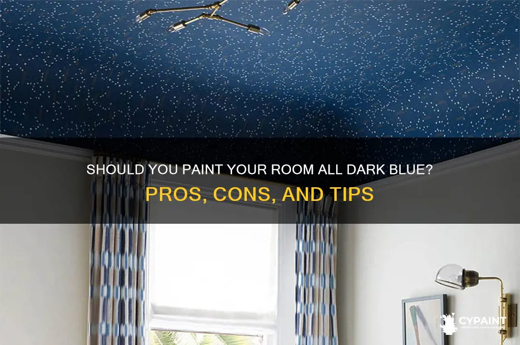 should i paint the room all dark blue