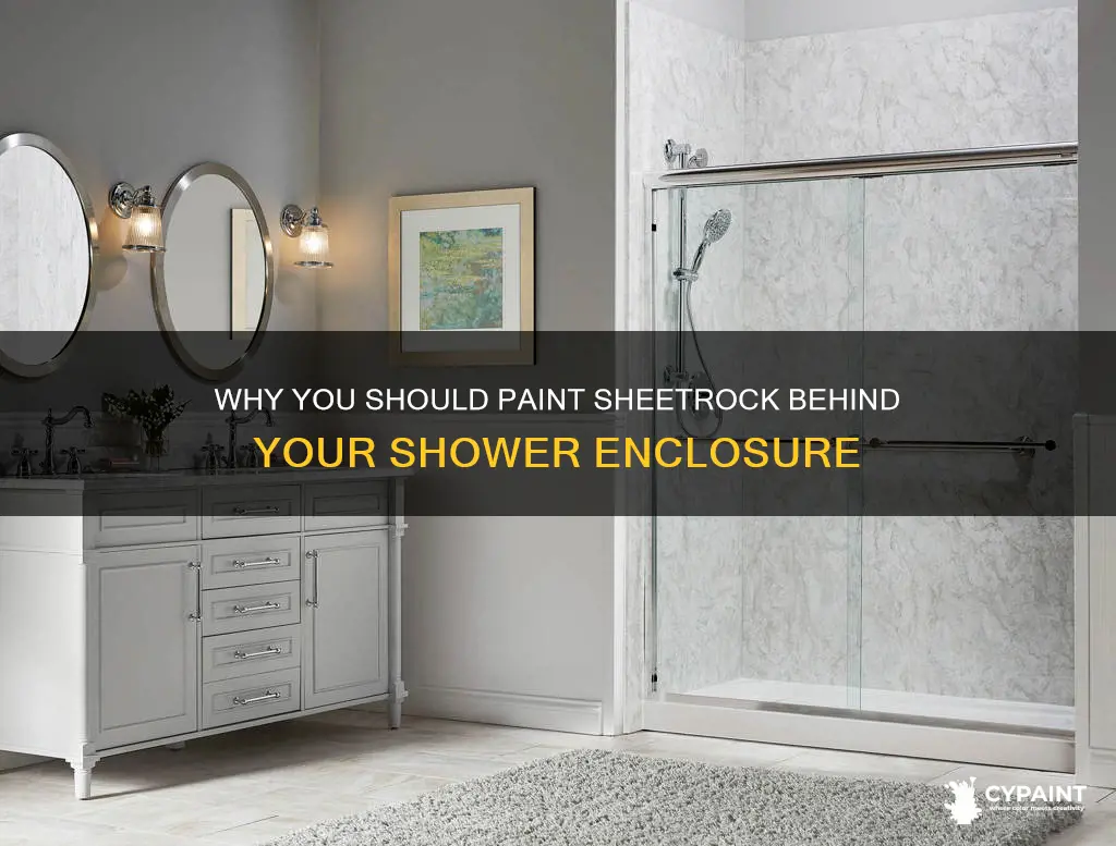 should i paint the sheetrock behind my shower enclosure