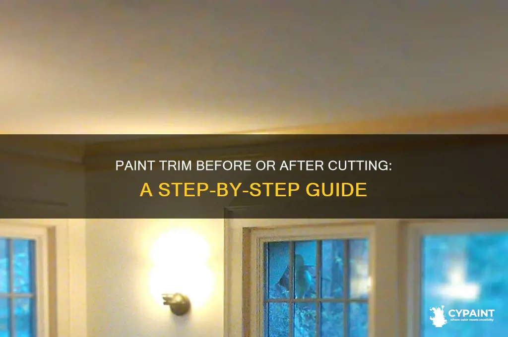 should i paint trim before or after cutting