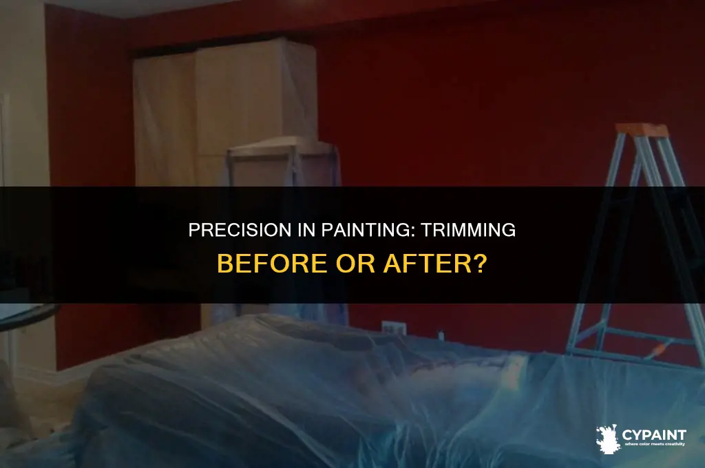 should i paint trim brfore or after i cut it