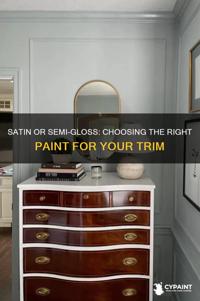 should i paint trim with satin or semi gloss
