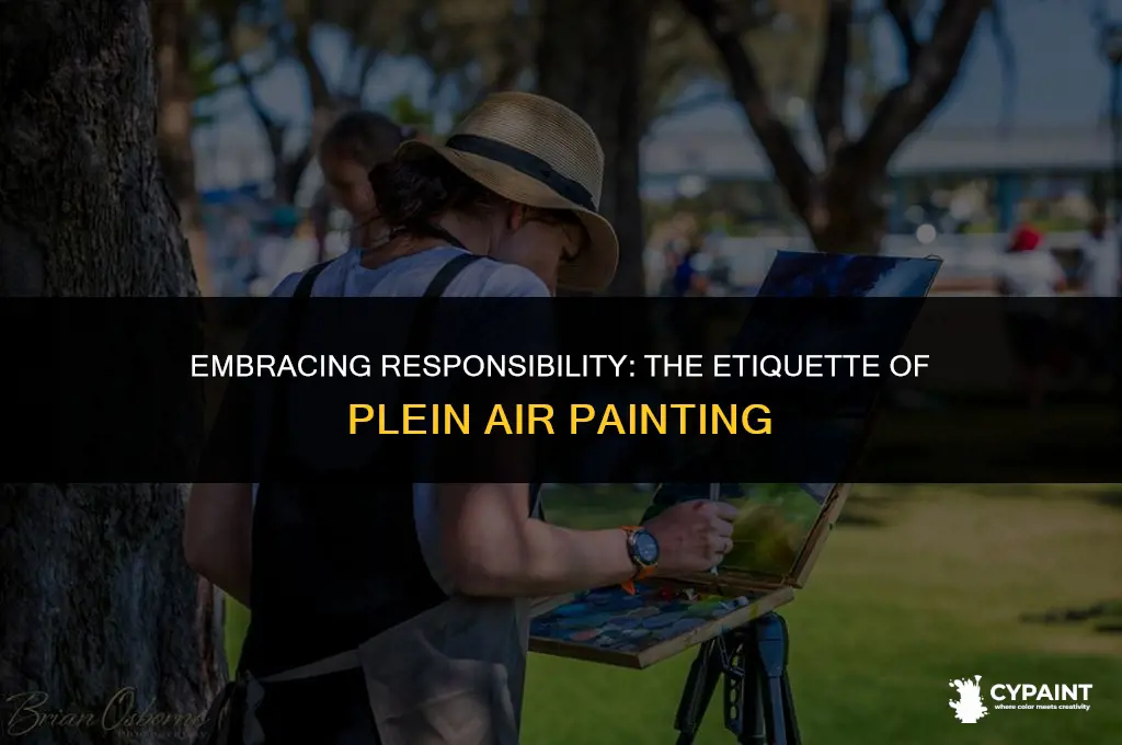 should i pick up after myself when plein air paint