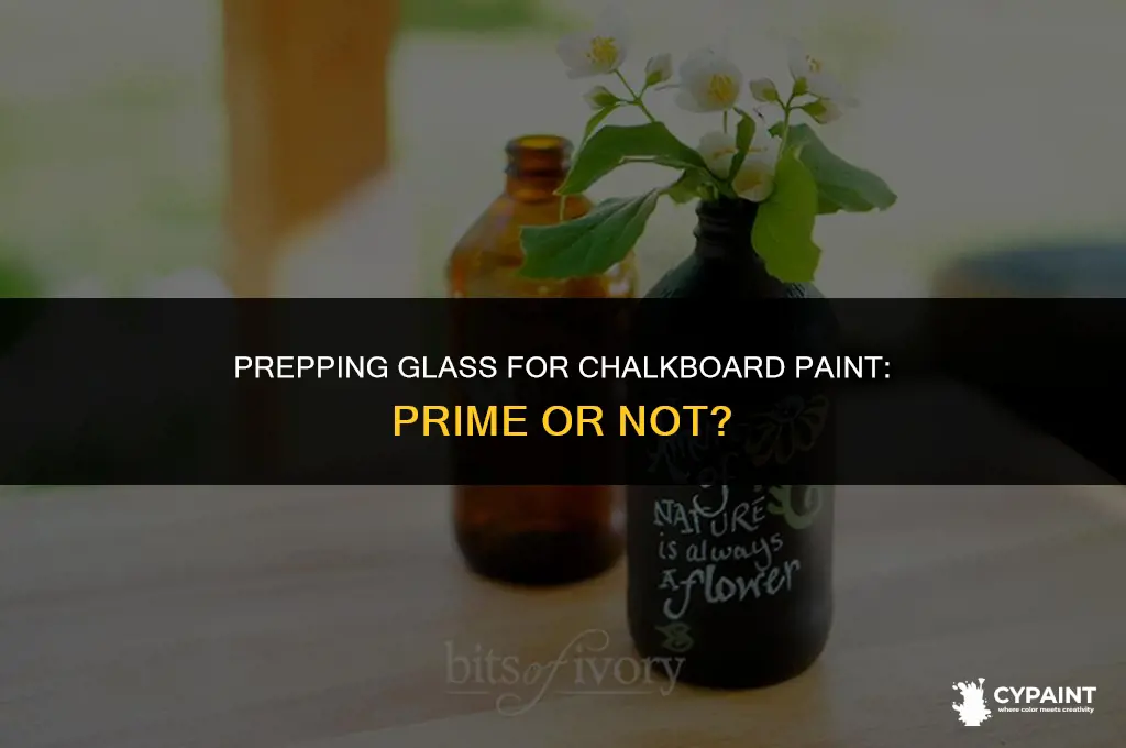 should i prime glass before painting it with chalkboard paint