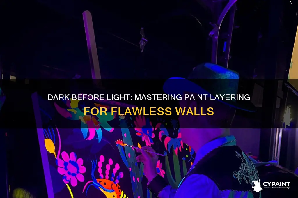 should i put dark paint before light paint