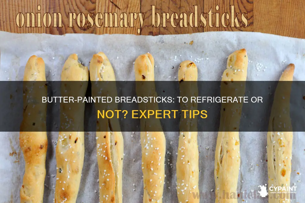 should i refridgerate breadsticks with butter painted on