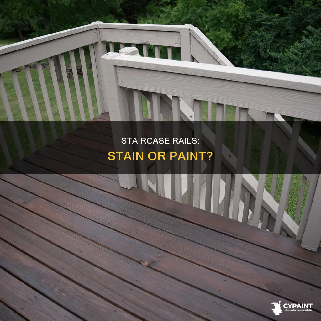 should i restain my staircase rails or paint them