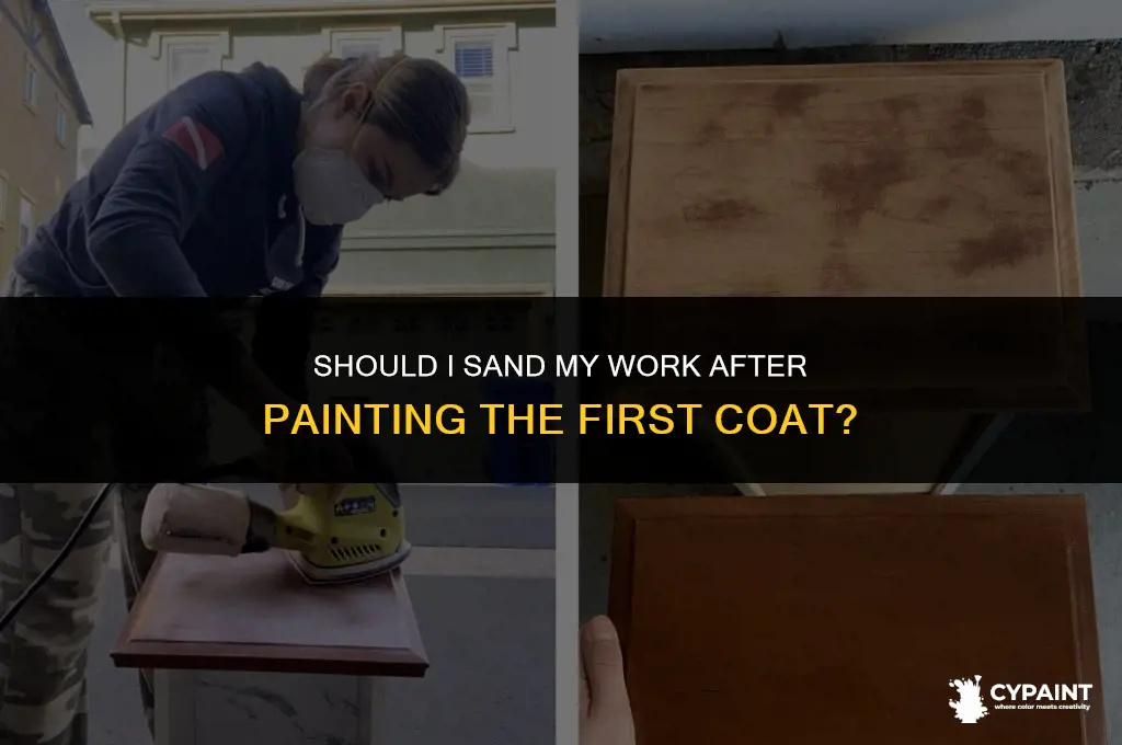 should i sand my work after painting the first coat