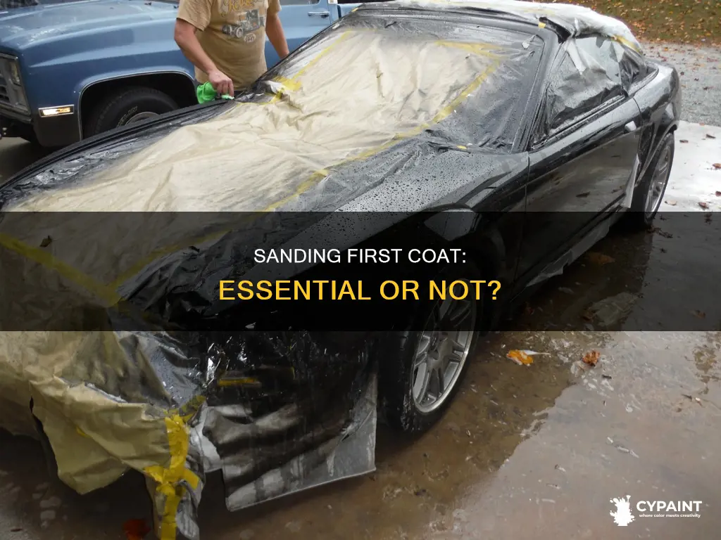 should i sand the first coat of automotive paint
