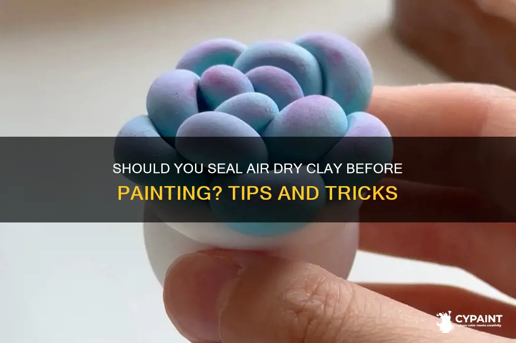 should i seal air dry clay before painting